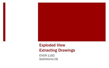 Exploded View Extracting Drawings