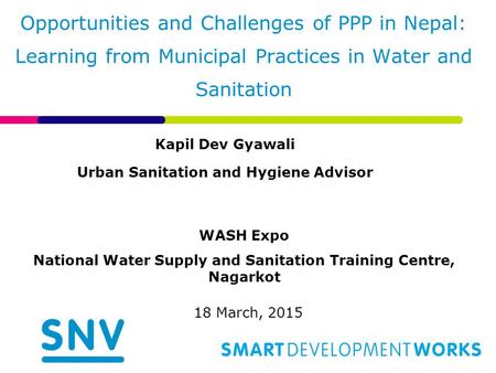 Kapil Dev Gyawali Urban Sanitation and Hygiene Advisor