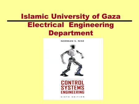 Islamic University of Gaza Electrical Engineering Department.