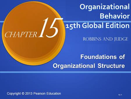 Organizational Behavior 15th Global Edition