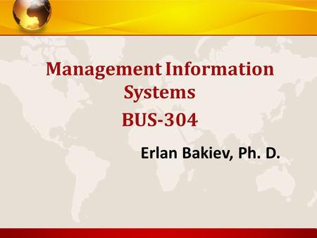 Management Information Systems