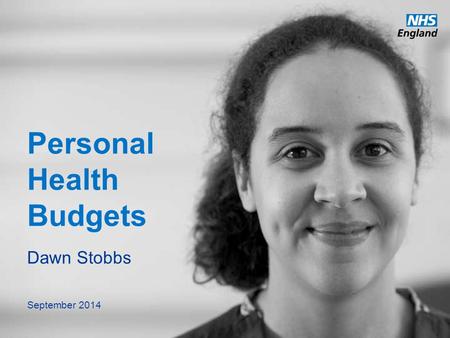 Personal Health Budgets