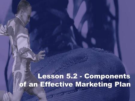 Lesson Components of an Effective Marketing Plan