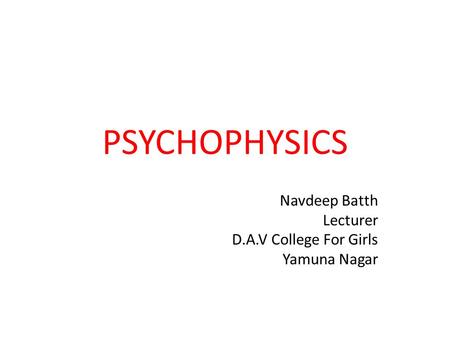 Navdeep Batth Lecturer D.A.V College For Girls Yamuna Nagar