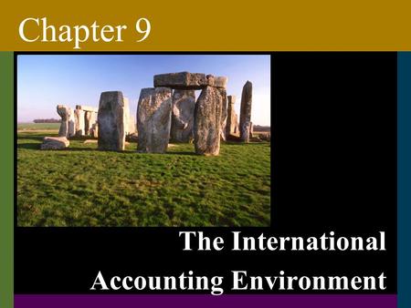 The International Accounting Environment