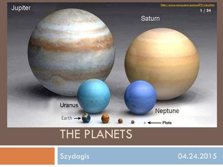 THE PLANETS Szydagis 04.24.2015  1 / 24.