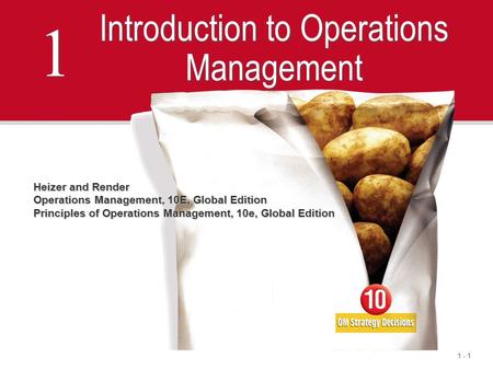 Introduction to Operations Management