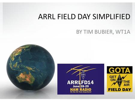 ARRL FIELD DAY SIMPLIFIED