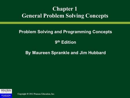 Chapter 1 General Problem Solving Concepts