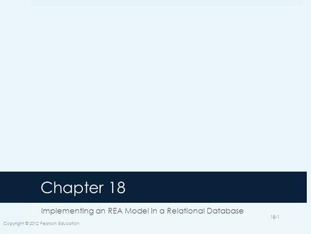 Implementing an REA Model in a Relational Database