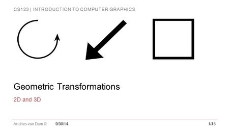 Geometric Transformations