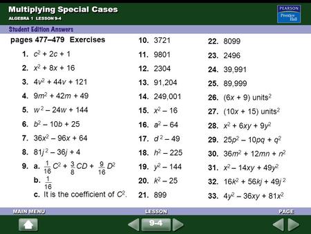 Multiplying Special Cases