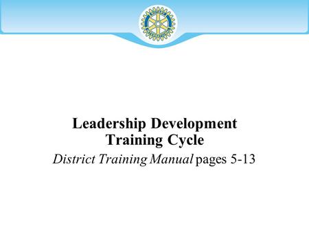 Leadership Development Training Cycle