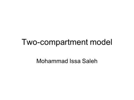 Two-compartment model