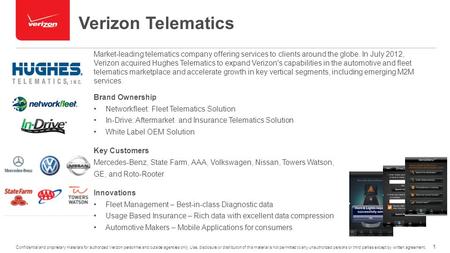 Confidential and proprietary materials for authorized Verizon personnel and outside agencies only. Use, disclosure or distribution of this material is.