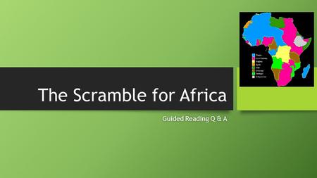 The Scramble for Africa