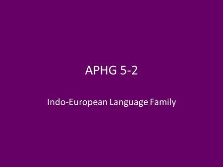 Indo-European Language Family