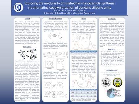 The synthesis of single-chain polymer nanoparticles (SCNP) via the intra-chain copolymerization of pendant stilbene units with electron deficient monomers.