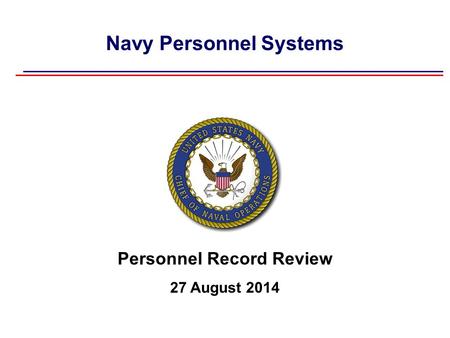 Navy Personnel Systems