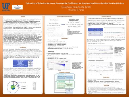 RESEARCH POSTER PRESENTATION DESIGN © 2012 www.PosterPresentations.com This research is based on the estimation of the spherical harmonic geopotential.