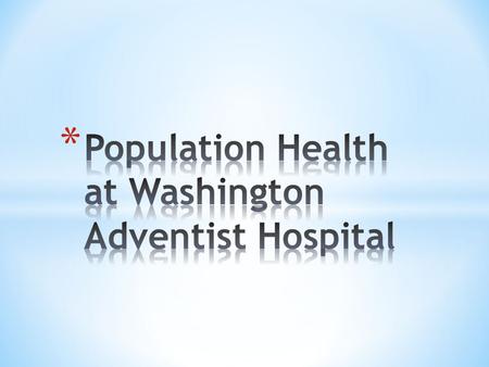 * Onsite location at WAH * See You in 7! * All patient appointments made within 7 days of discharge * Transitional Care workflow * Uninsured/Underinsured.