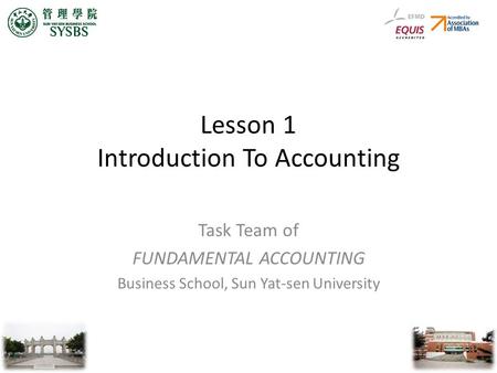 Lesson 1 Introduction To Accounting