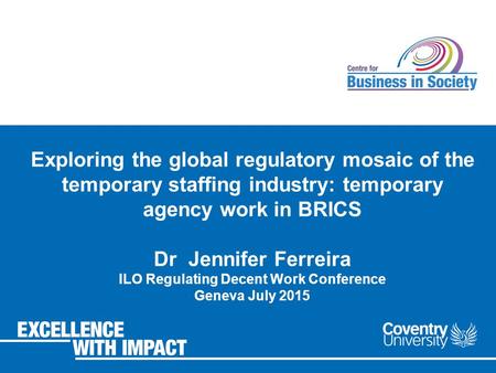 ILO Regulating Decent Work Conference