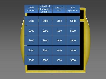 Prior Approval? Is That A Fact? Attention! Uniformed Guidance Audit Anyone? $500 $400 $300 $200 $100 $500 $400 $300 $200 $100 $500 $400 $300 $200 $100.