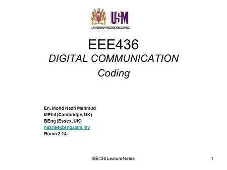 DIGITAL COMMUNICATION Coding