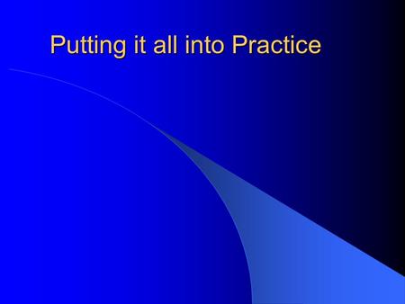 Putting it all into Practice. Some ideas about good essays: An introduction that focuses on the issue(s) as opposed to routine definitions and long accounts.