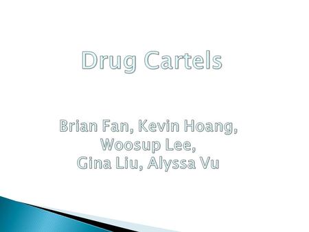  How drug cartels operate  U.S. Involvement  Afghanistan  Colombia  Mexico  Domestic Consequences.