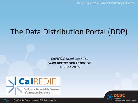 The Data Distribution Portal (DDP)