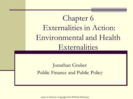 Jonathan Gruber Public Finance and Public Policy