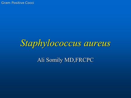 Staphylococcus aureus