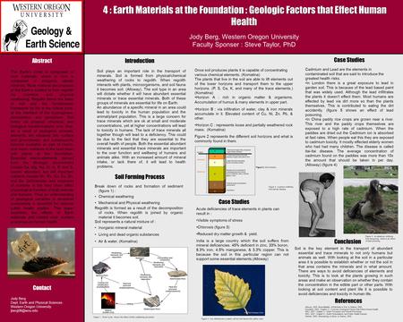 Jody Berg Dept. Earth and Physical Sciences Western Oregon University The Earth’s crust is comprised of rock materials, which in turn is.