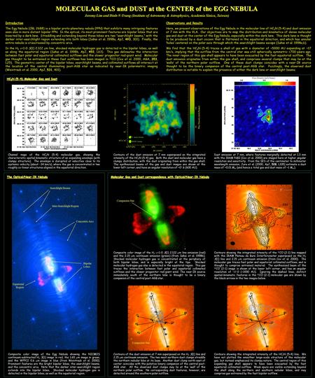 MOLECULAR GAS and DUST at the CENTER of the EGG NEBULA Jeremy Lim and Dinh-V-Trung (Institute of Astronomy & Astrophysics, Academia Sinica, Taiwan) Introduction.