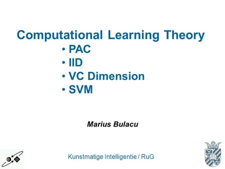 Computational Learning Theory