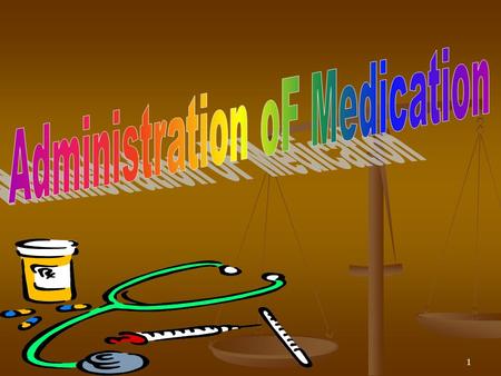 1. 2 OBJECTIVES: Define selected term related to the administration of medication. Define selected term related to the administration of medication. Describe.