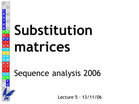 Substitution matrices