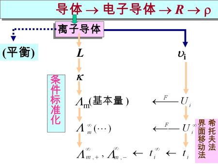 导体  电子导体  R   L  i 离子导体  ( 平衡 ) mm   .