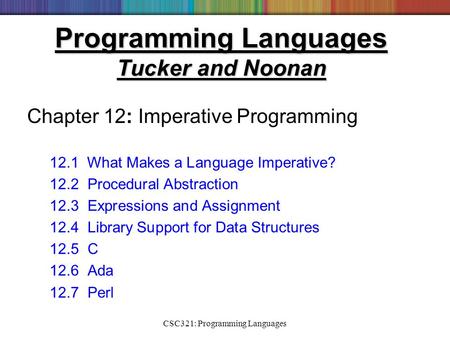 Programming Languages Tucker and Noonan