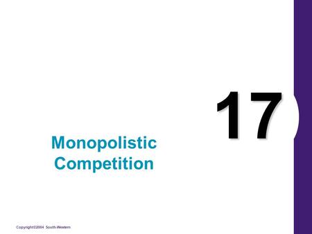 Monopolistic Competition