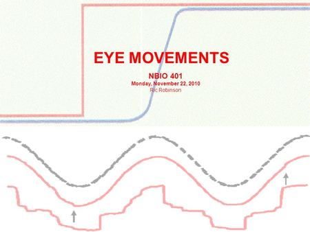 EYE MOVEMENTS NBIO 401 Monday, November 22, 2010 Ric Robinson.