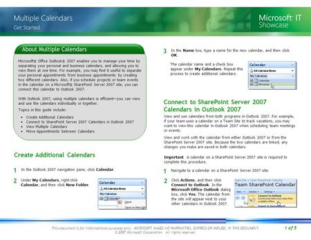 1 of 5 This document is for informational purposes only. MICROSOFT MAKES NO WARRANTIES, EXPRESS OR IMPLIED, IN THIS DOCUMENT. © 2007 Microsoft Corporation.