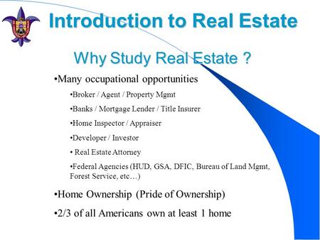 Introduction to Real Estate