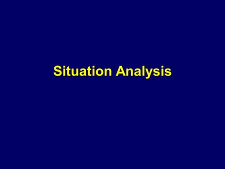 Situation Analysis. Objectives Gain a more complete understanding of the Capstone simulated industryGain a more complete understanding of the Capstone.