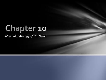 Molecular Biology of the Gene