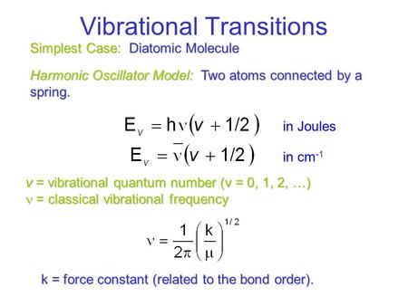 Vibrational Transitions