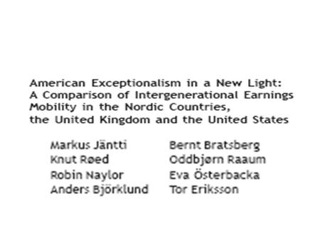 Motivation Growing literature on intergenerational earnings mobility for different countries Two shortcomings Based on simple parent-child correlations.