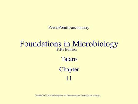 Foundations in Microbiology